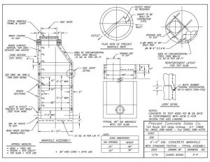 4′- 0″ Dia. Concrete Manhole with Standard Footing – Typical Assembly